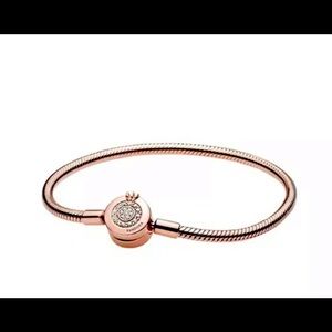 Pandora Crown Rose gold Bracelet 7.5